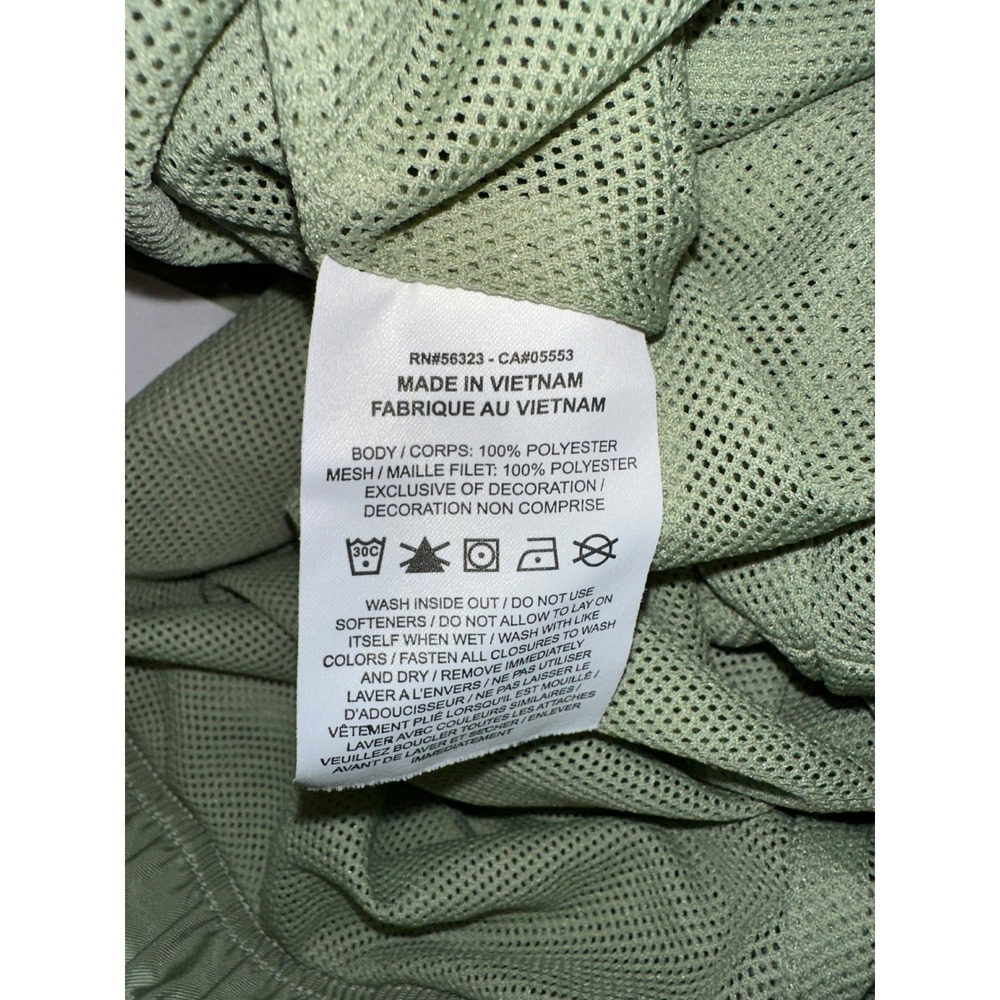 Nike Swim Trunks Mens Large Olive Green Mesh Lined 5 Inch Inseam Sporty Shorts - Picture 3 of 9